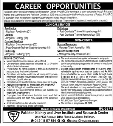 PKLI Jobs 2023 in Lahore