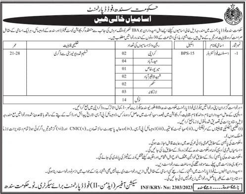 Sindh Food Authority Jobs 2023