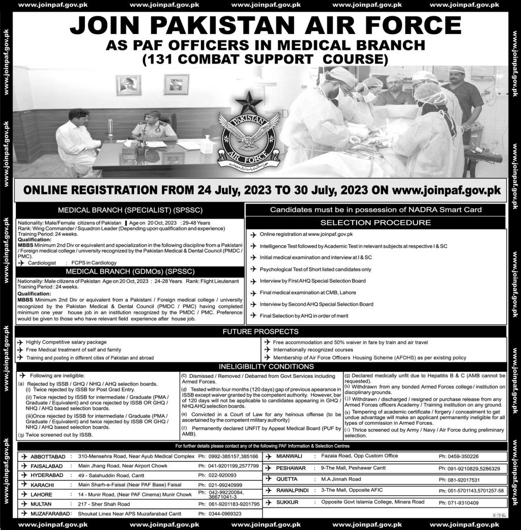 Pakistan Air Force PAF Jobs 2023